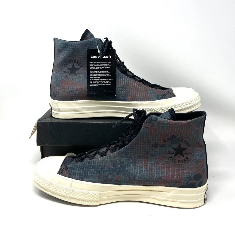 Converse 170903C CHUCK 70 Men's TAPE SEAM Black Terracotta Canvas High Sneakers - Picture 2 of 9